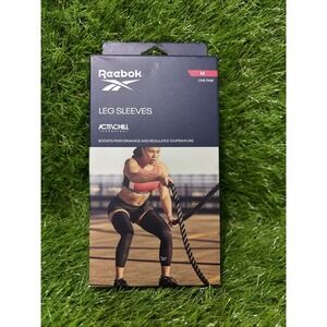 Reebok Activchill Compression Leg Sleeves Size M Pair Black Unisex New